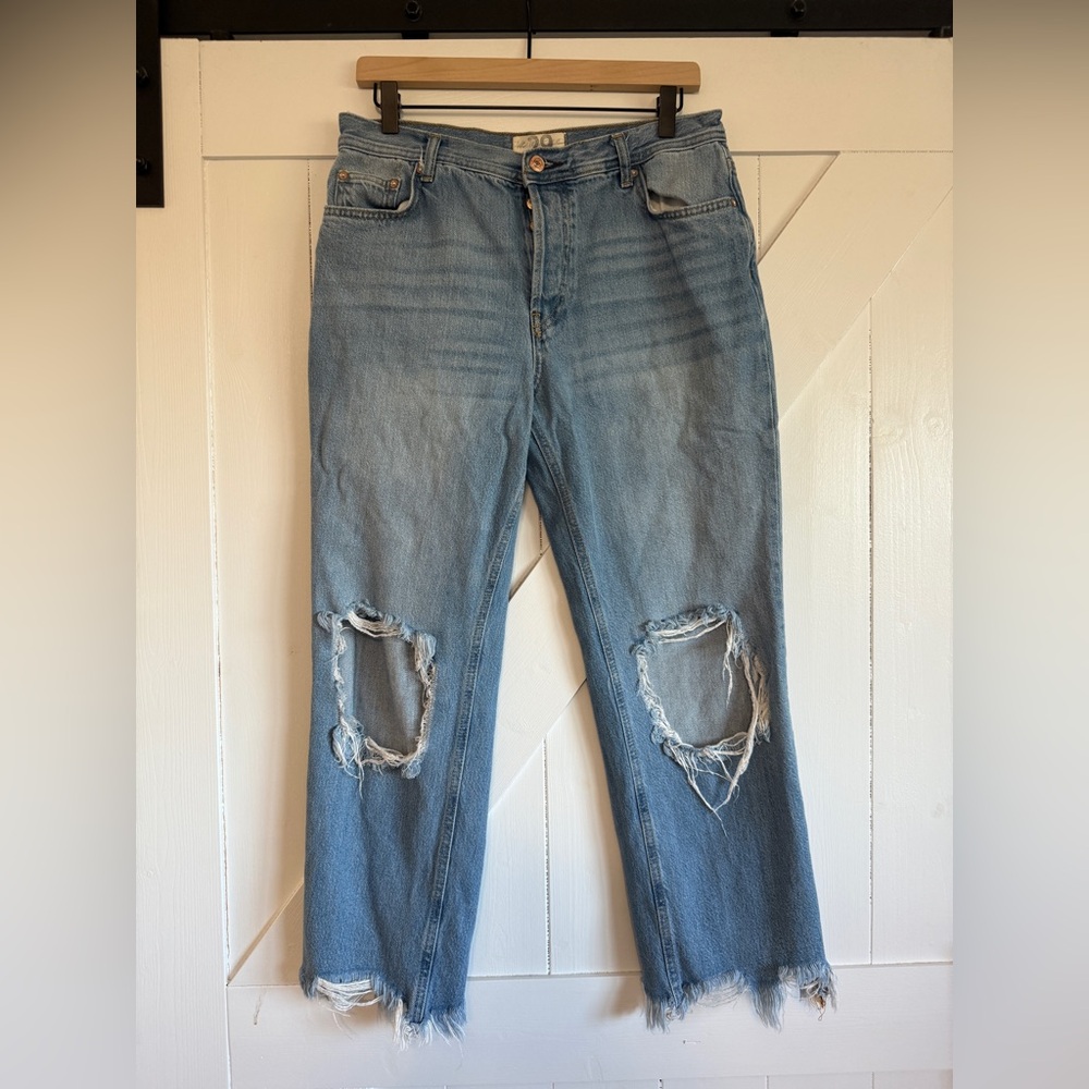 Free People Maggie Mid-Rise Straight-Leg Jeans Size 29